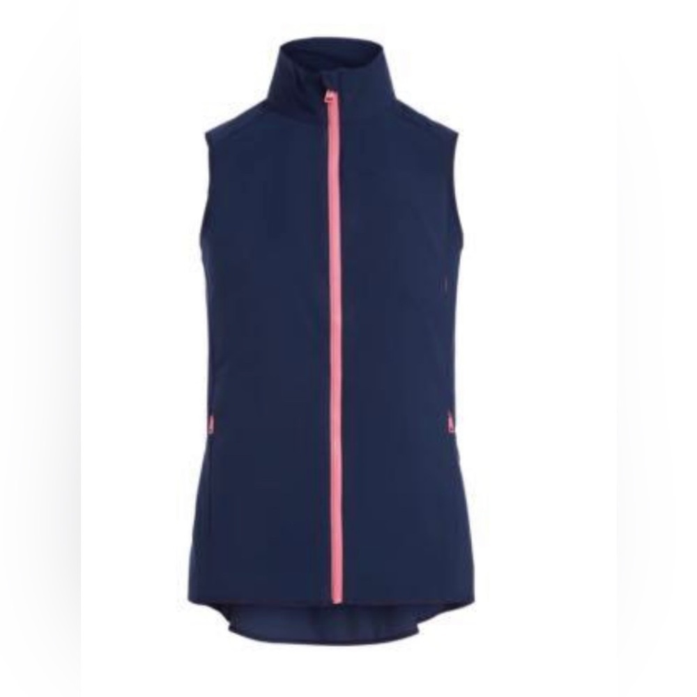 Ralph Lauren Polo Golf Performance Water Repellent Vest Navy Blue Full Zip